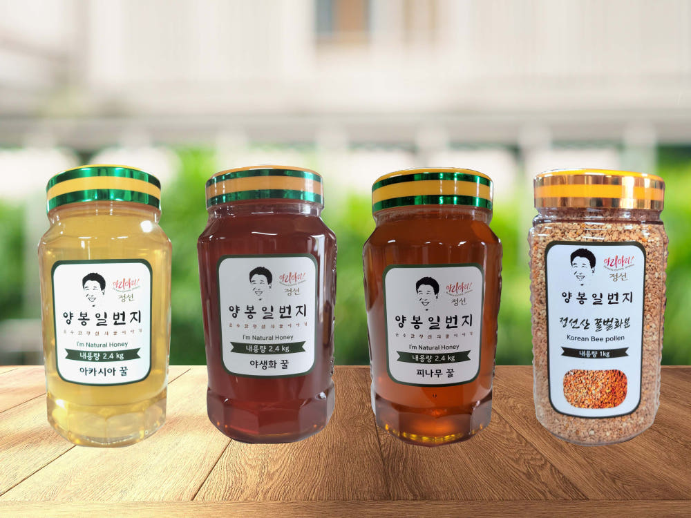 양봉일번지 산지직송 국산 천연 꿀 2.4kg 1.2kg 아카시아 야생화 피나무